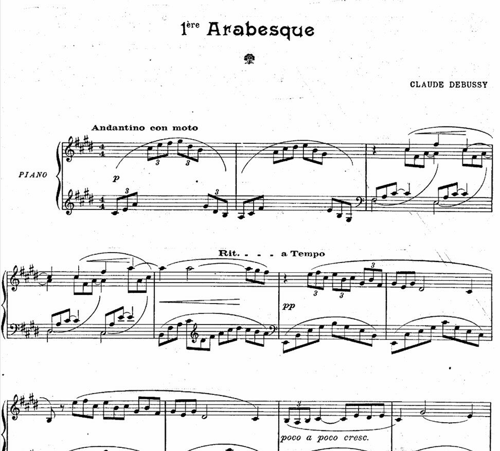Arabesque No. 1 – C. Debussey