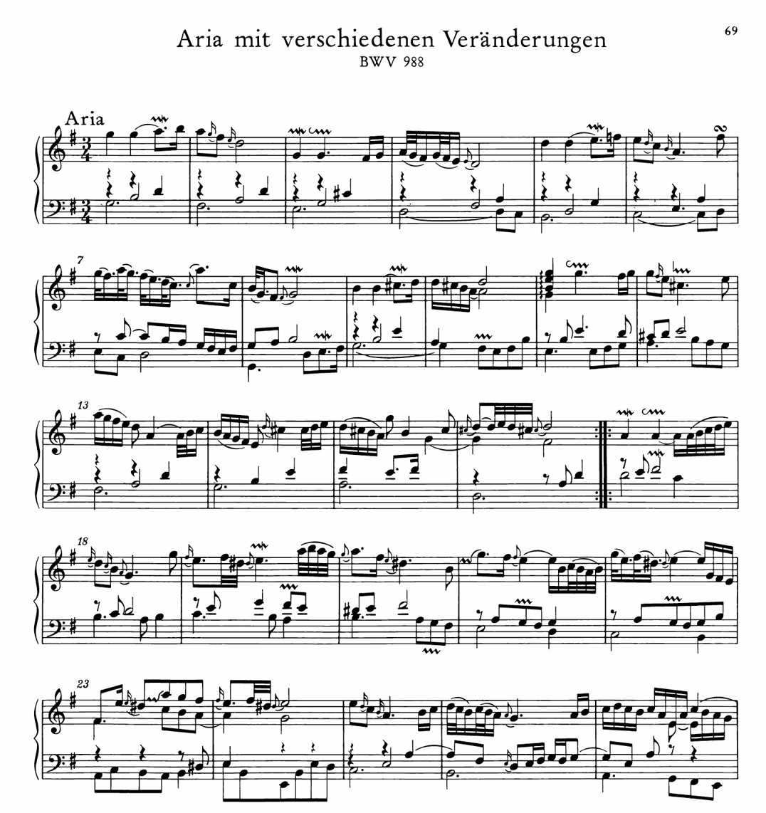 Goldberg Variations 1-3 + Aria