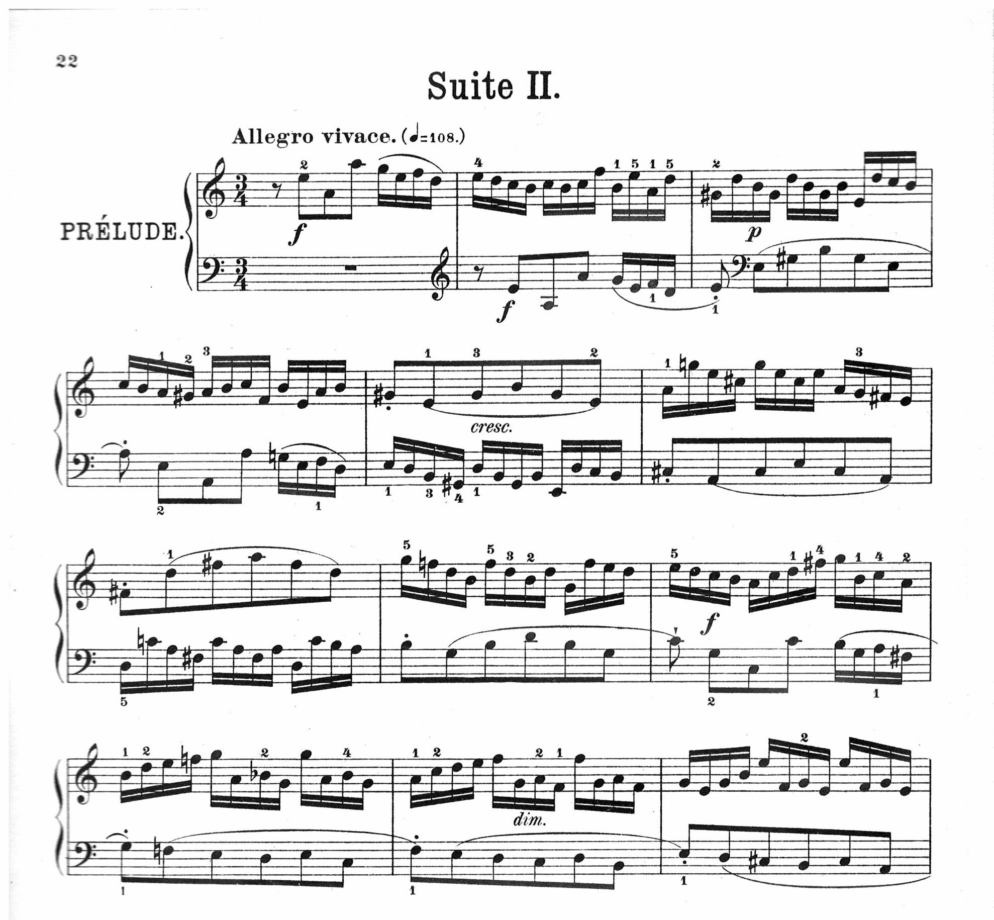 J. S. Bach’s English Suite II Prelude (Shortened Version)